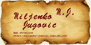 Miljenko Jugović vizit kartica